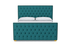 Huntley Tufted Upholstered Bed :: Leg Finish: Natural / Size: Full Size