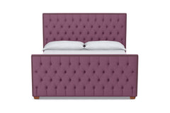 Huntley Tufted Upholstered Bed :: Leg Finish: Pecan / Size: California King