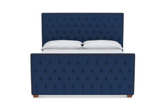 Huntley Tufted Upholstered Bed :: Leg Finish: Pecan / Size: Full Size