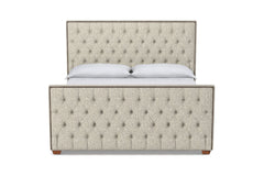 Huntley Tufted Upholstered Bed :: Leg Finish: Pecan / Size: California King