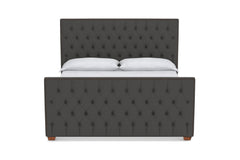 Huntley Tufted Upholstered Bed :: Leg Finish: Pecan / Size: Full Size