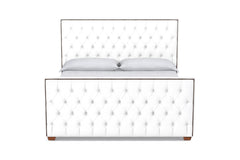 Huntley Tufted Upholstered Bed :: Leg Finish: Pecan / Size: Queen Size