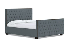 Huntley Tufted Upholstered Bed :: Leg Finish: Espresso / Size: Queen Size