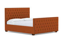 Huntley Tufted Upholstered Bed :: Leg Finish: Pecan / Size: California King