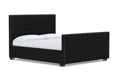 Huntley Tufted Upholstered Bed :: Leg Finish: Pecan / Size: California King