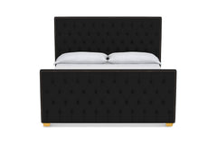 Huntley Tufted Upholstered Bed :: Leg Finish: Natural / Size: King