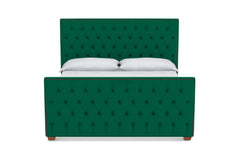 Huntley Tufted Upholstered Bed :: Leg Finish: Pecan / Size: King