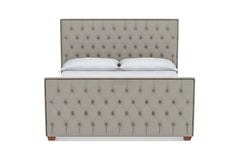 Huntley Tufted Upholstered Bed :: Leg Finish: Pecan / Size: Full Size