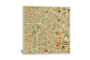 ABSTRACT CITY MAP OF LOS ANGELES by Jazz Blue