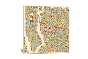 ABSTRACT CITY MAP OF NEW YORK CITY by Jazz Blue