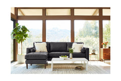 Jensen Reversible Chaise Leather Sectional
