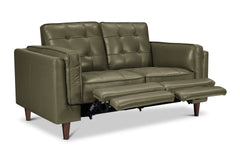 Keating Leather Loveseat with Power Footrests
