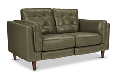 Keating Leather Loveseat with Power Footrests