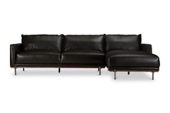 Jude 2pc Leather Sectional Sofa :: Configuration: RAF - Chaise on the Right