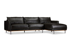 Jude 2pc Leather Sectional Sofa :: Configuration: RAF - Chaise on the Right