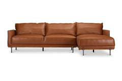 Jude 2pc Leather Sectional Sofa :: Configuration: RAF - Chaise on the Right