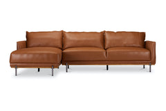 Jude 2pc Leather Sectional Sofa :: Configuration: LAF - Chaise on the Left