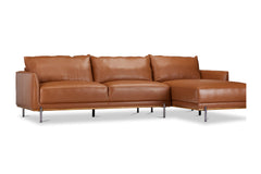 Jude 2pc Leather Sectional Sofa :: Configuration: RAF - Chaise on the Right