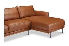 Jude 2pc Leather Sectional Sofa :: Configuration: RAF - Chaise on the Right