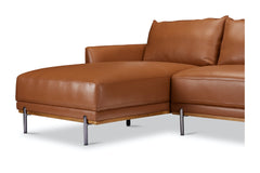 Jude 2pc Leather Sectional Sofa :: Configuration: LAF - Chaise on the Left