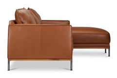 Jude 2pc Leather Sectional Sofa :: Configuration: RAF - Chaise on the Right