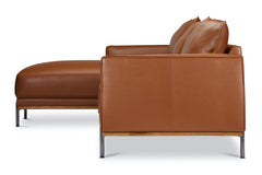 Jude 2pc Leather Sectional Sofa :: Configuration: LAF - Chaise on the Left