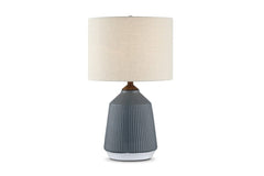 Milford Table Lamp GREY CERAMIC