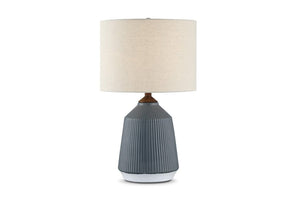 Milford Table Lamp GREY CERAMIC