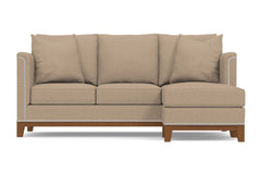 La Brea Reversible Chaise Sleeper Sofa :: Leg Finish: Pecan / Sleeper Option: Memory Foam Mattress
