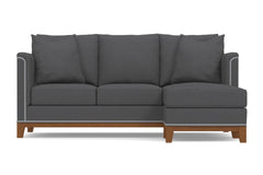 La Brea Reversible Chaise Sleeper Sofa :: Leg Finish: Pecan / Sleeper Option: Memory Foam Mattress