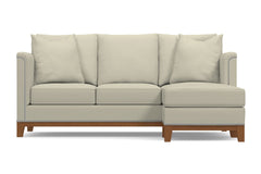 La Brea Reversible Chaise Sleeper Sofa :: Leg Finish: Pecan / Sleeper Option: Memory Foam Mattress