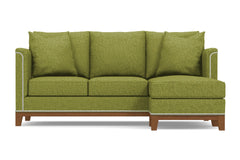 La Brea Reversible Chaise Sleeper Sofa :: Leg Finish: Pecan / Sleeper Option: Memory Foam Mattress