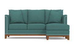 La Brea Reversible Chaise Sleeper Sofa :: Leg Finish: Pecan / Sleeper Option: Memory Foam Mattress