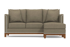 La Brea Reversible Chaise Sleeper Sofa :: Leg Finish: Pecan / Sleeper Option: Memory Foam Mattress