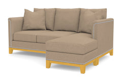 La Brea Reversible Chaise Sleeper Sofa :: Leg Finish: Natural / Sleeper Option: Memory Foam Mattress