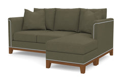 La Brea Reversible Chaise Sleeper Sofa :: Leg Finish: Pecan / Sleeper Option: Memory Foam Mattress