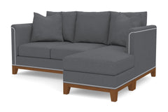 La Brea Reversible Chaise Sleeper Sofa :: Leg Finish: Pecan / Sleeper Option: Memory Foam Mattress