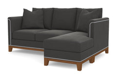 La Brea Reversible Chaise Sleeper Sofa :: Leg Finish: Pecan / Sleeper Option: Memory Foam Mattress
