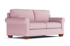 Lafayette Apartment Size Velvet Sleeper Sofa :: Leg Finish: Pecan / Sleeper Option: Deluxe Innerspring Mattress