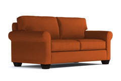 Lafayette Apartment Size Velvet Sleeper Sofa :: Leg Finish: Espresso / Sleeper Option: Deluxe Innerspring Mattress