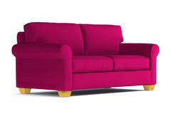 Lafayette Apartment Size Velvet Sleeper Sofa :: Leg Finish: Natural / Sleeper Option: Memory Foam Mattress