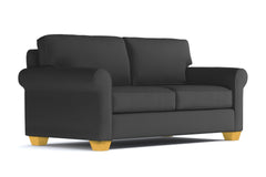 Lafayette Apartment Size Velvet Sleeper Sofa :: Leg Finish: Natural / Sleeper Option: Memory Foam Mattress