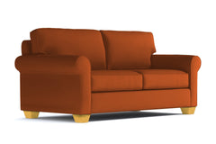 Lafayette Apartment Size Velvet Sleeper Sofa :: Leg Finish: Natural / Sleeper Option: Deluxe Innerspring Mattress