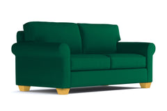 Lafayette Apartment Size Velvet Sleeper Sofa :: Leg Finish: Natural / Sleeper Option: Memory Foam Mattress