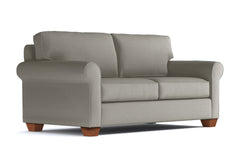 Lafayette Apartment Size Velvet Sleeper Sofa :: Leg Finish: Pecan / Sleeper Option: Deluxe Innerspring Mattress