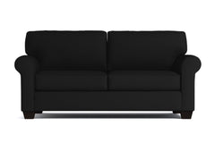Lafayette Apartment Size Velvet Sleeper Sofa :: Leg Finish: Espresso / Sleeper Option: Deluxe Innerspring Mattress