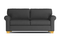 Lafayette Apartment Size Velvet Sleeper Sofa :: Leg Finish: Natural / Sleeper Option: Memory Foam Mattress