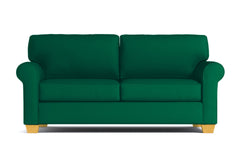 Lafayette Apartment Size Velvet Sleeper Sofa :: Leg Finish: Natural / Sleeper Option: Memory Foam Mattress