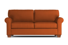 Lafayette Apartment Size Velvet Sleeper Sofa :: Leg Finish: Pecan / Sleeper Option: Memory Foam Mattress