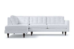 Logan 2pc Velvet Sectional Sofa :: Leg Finish: Espresso / Configuration: LAF - Chaise on the Left